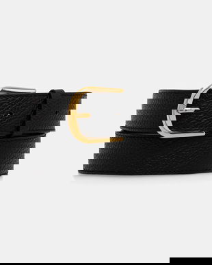 Coccinelle curea de piele ERIKA culoarea negru, E3.TOP.11.07.01