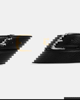 Coccinelle curea de piele culoarea negru, E3.TOS.11.06.01