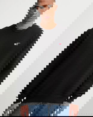 Tommy Jeans hanorac de bumbac bărbați, culoarea negru, cu imprimeu, DM0DM20660