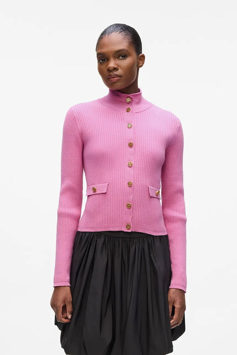 Karl Lagerfeld cardigan culoarea roz, A4W18040