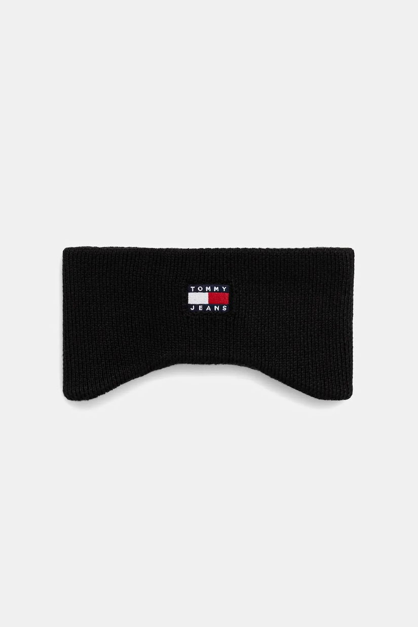 Tommy Jeans bentiță de păr din bumbac culoare neagră AW0AW17898