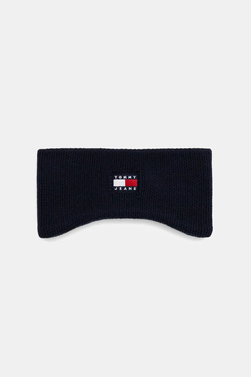Tommy Jeans bentiță de păr din bumbac culoarea bleumarin AW0AW17898