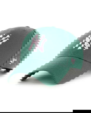 47 brand șapcă de baseball din amestec de lână MLB New York Yankees culoarea verde, B-MVPSP17WBP-DGE