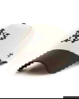 47 brand șapcă de baseball din bumbac MLB Athletics Sure Shot culoarea bej, BCPTN-MDTTC18GWP-BN08