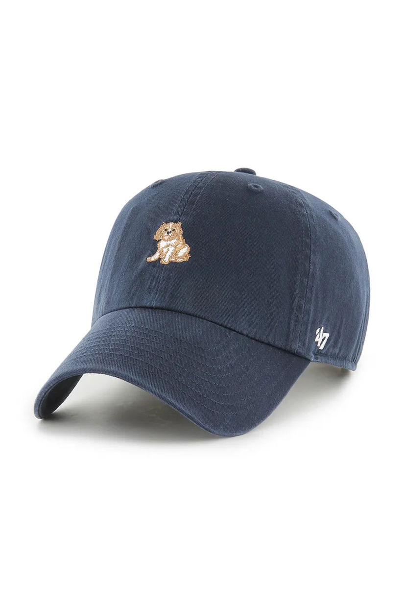 47 brand șapcă de baseball din bumbac Dog Base Runner Icon culoarea bleumarin, XXD-BSRIC08GWS-NY