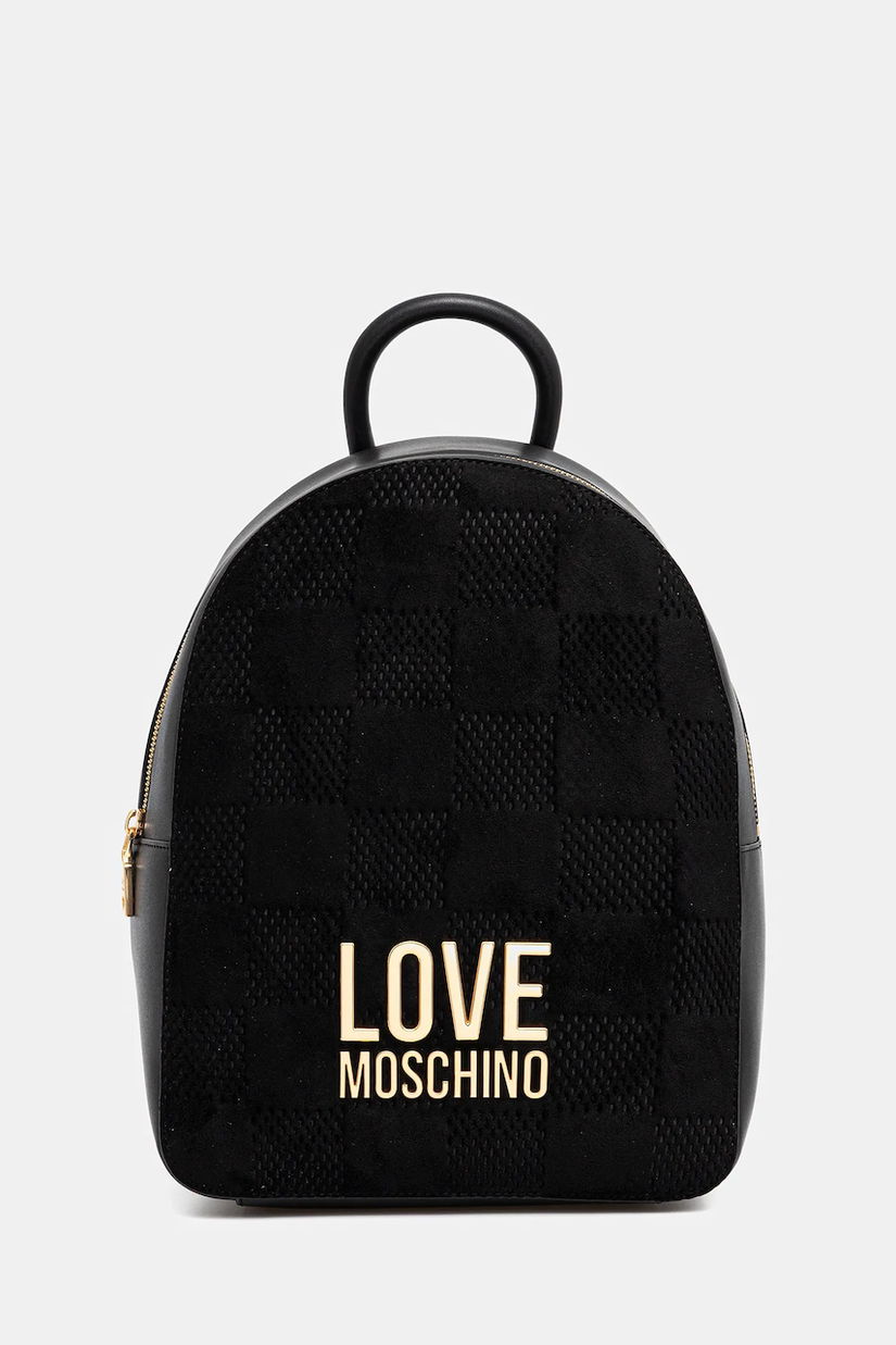 Love Moschino rucsac culoarea negru, mare, cu imprimeu, JC4124PP0NKB100A