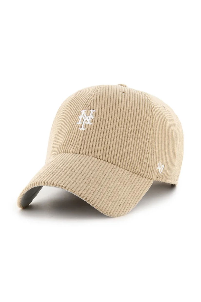 47 brand pălărie din velur MLB New York Mets culoarea verde, B-THCBR16EWS-KHA