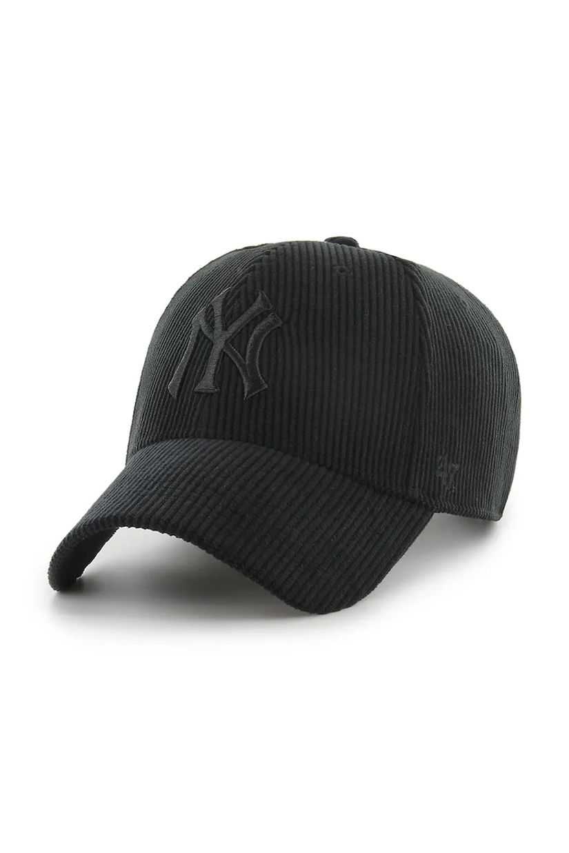 47 brand șapcă de baseball din bumbac MLB New York Yankees culoarea negru, B-THCKM17EWS-BKA