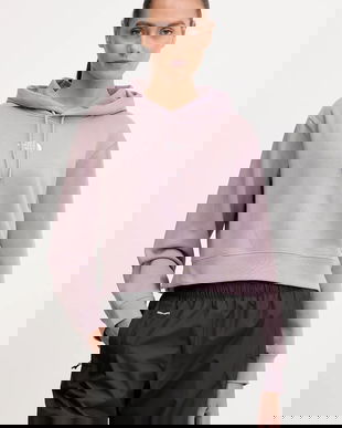 The North Face bluză Essential culoarea roz, cu glugă, uni, NF0A89EXD2Q1