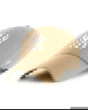 47 brand șapcă de baseball din bumbac MLB New York Yankees culoarea verde, B-PFZCU17CNS-KH