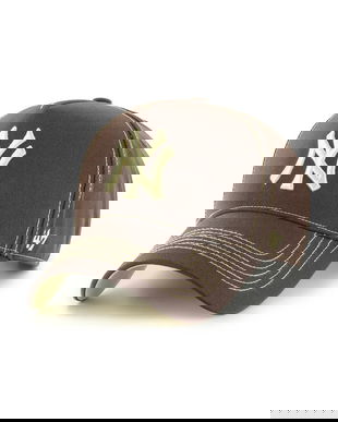 47 brand șapcă de baseball din bumbac MLB New York Yankees culoarea maro, B-CONDT17GWS-BW