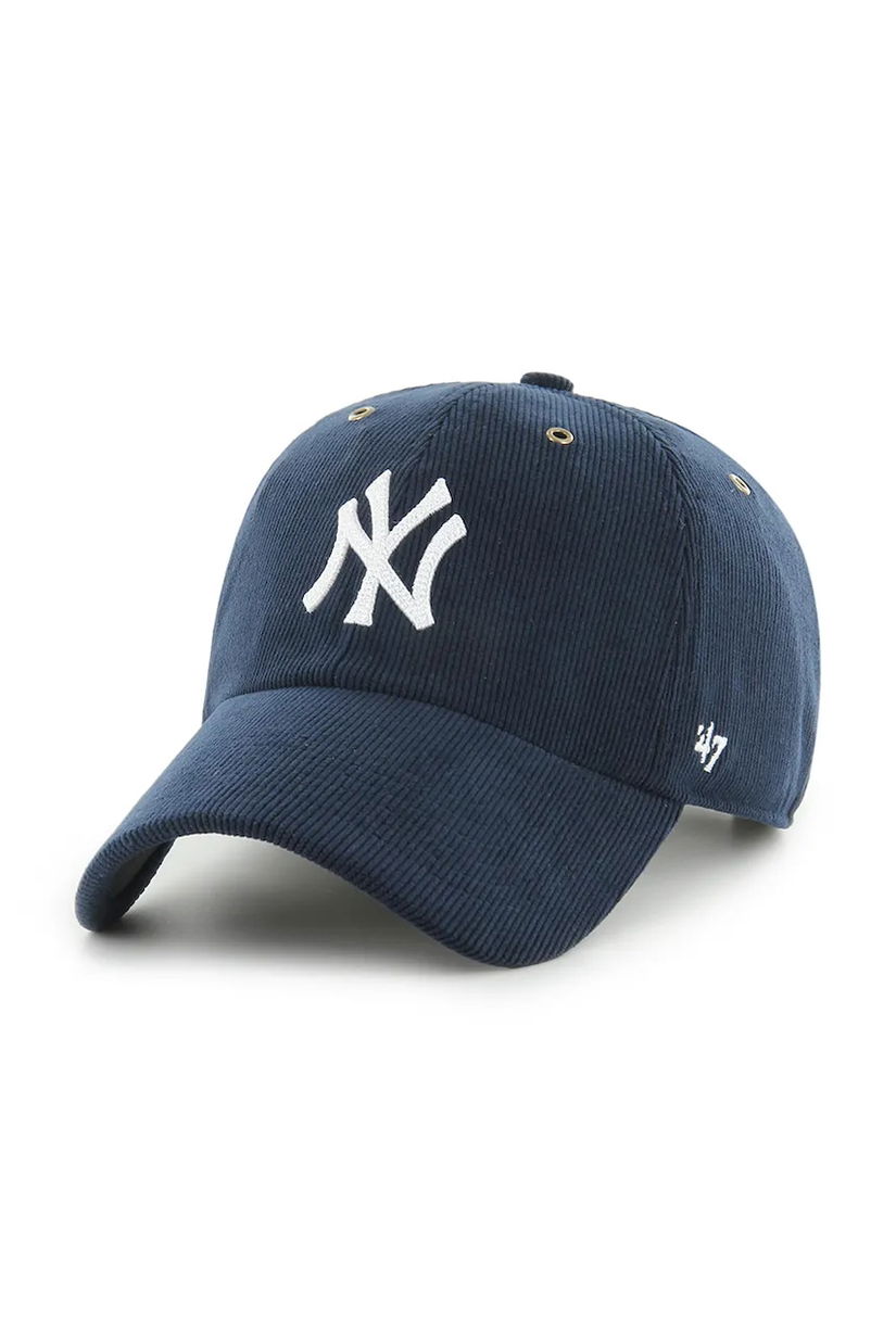 47 brand șapcă de baseball din bumbac MLB New York Yankees culoarea bleumarin, B-TCDCU17IWS-NY