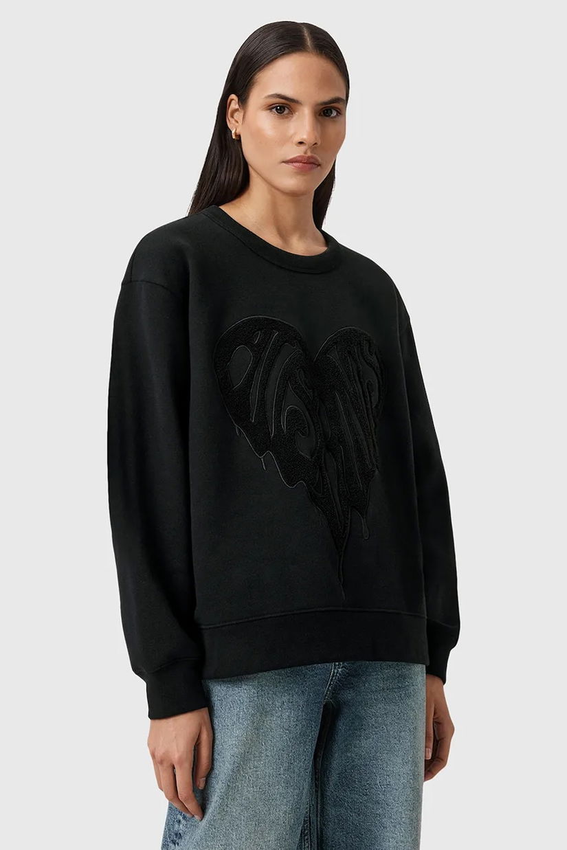 AllSaints pulover de bumbac TRIP culoarea negru, W032JD