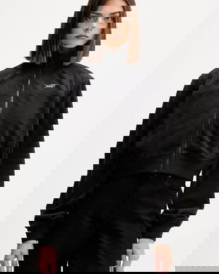 Tommy Jeans bluză culoarea negru, uni, DW0DW21606