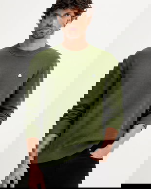 United Colors of Benetton pulover culoarea verde, 1V4KU10AF