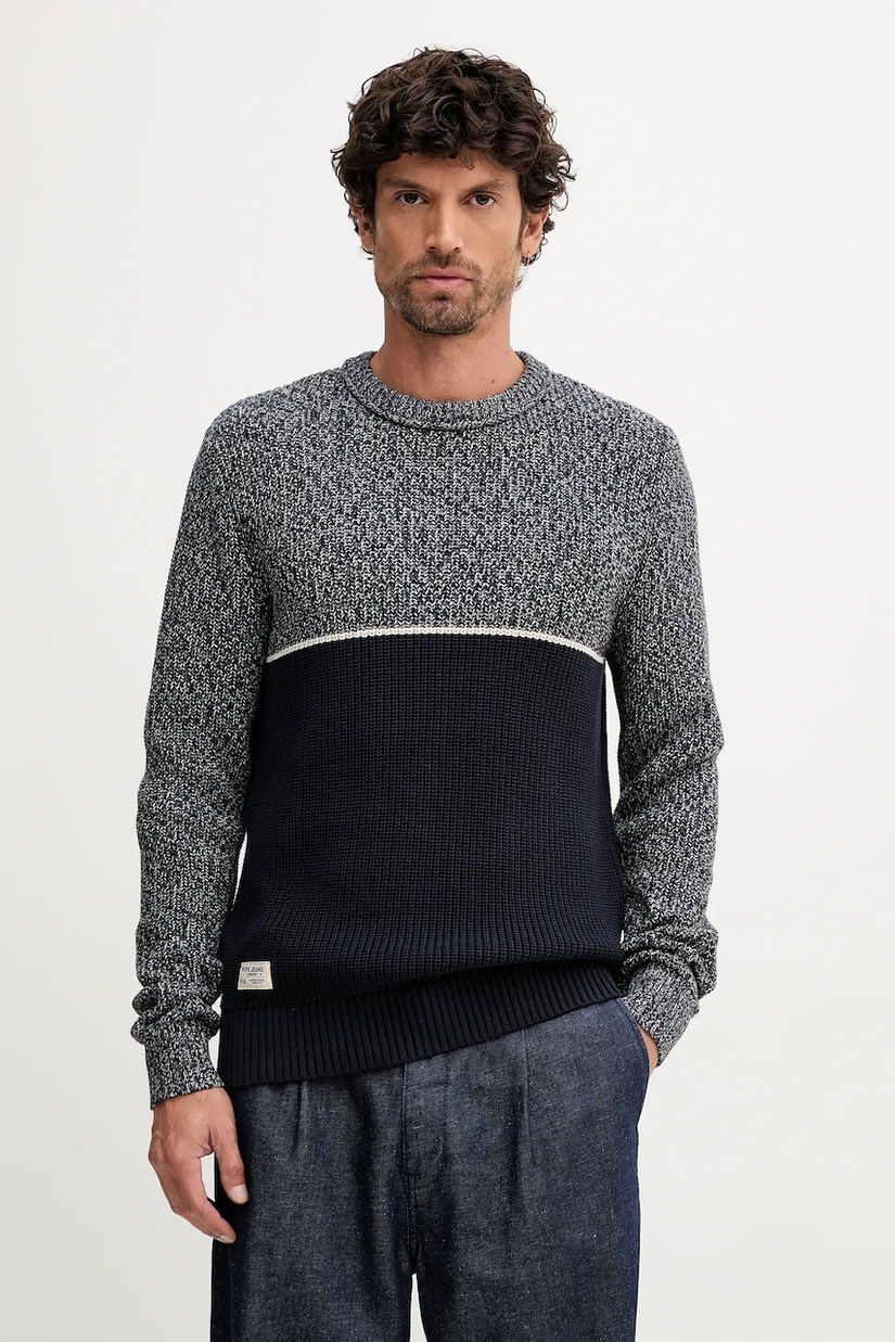 Pepe Jeans pulover de bumbac culoarea bleumarin, călduros, PM7000019