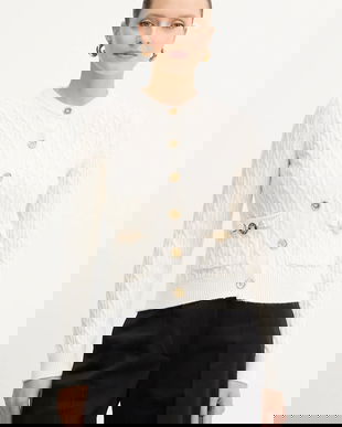 Patou cardigan din lână culoarea bej, light, KN2608041