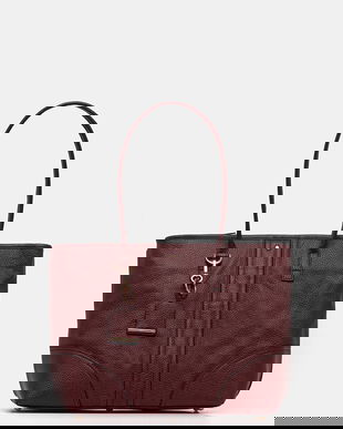 Geox poșetă de piele MIEREILLE culoarea bordo, D56ZPA 00046