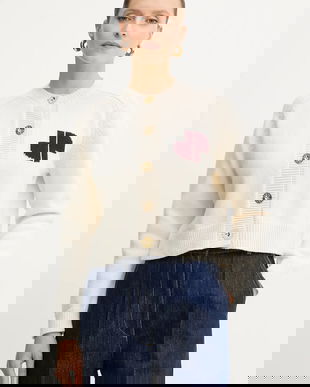 Patou cardigan din lână culoarea bej, călduros, KN2818064