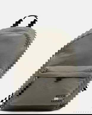 Tommy Jeans rucsac culoarea verde, mare, uni, AM0AM13733