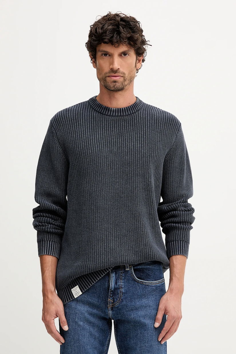 Pepe Jeans pulover de bumbac culoarea bleumarin, călduros, PM7000022