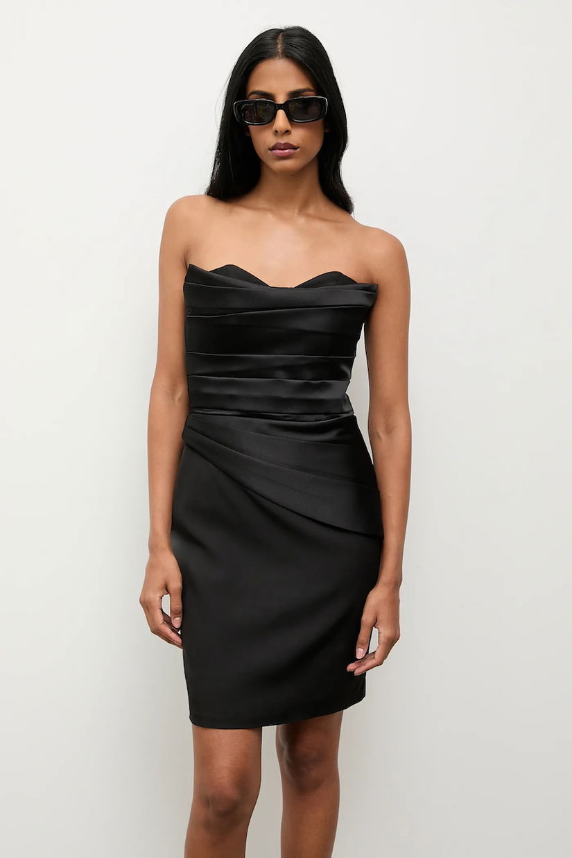 Answear.LAB rochie culoarea negru, mini, mulata