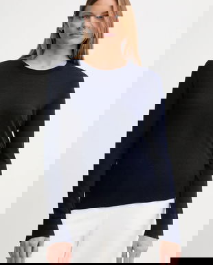 United Colors of Benetton pulover din amestec de mătase femei, culoarea bleumarin, light, 1ZRED10CP