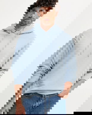 United Colors of Benetton hanorac de bumbac culoarea negru, cu glugă, uni, 342ZU201K