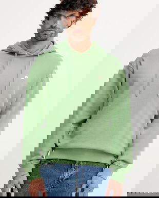 United Colors of Benetton hanorac de bumbac culoarea negru, cu glugă, uni, 342ZU201K