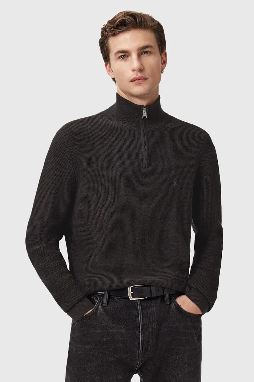 AllSaints pulover din amestec de lână ASPEN culoarea gri, cu turtleneck, M090KB