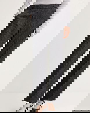 Mos Mosh pantaloni BAI culoarea negru, drept, high waist, 173860