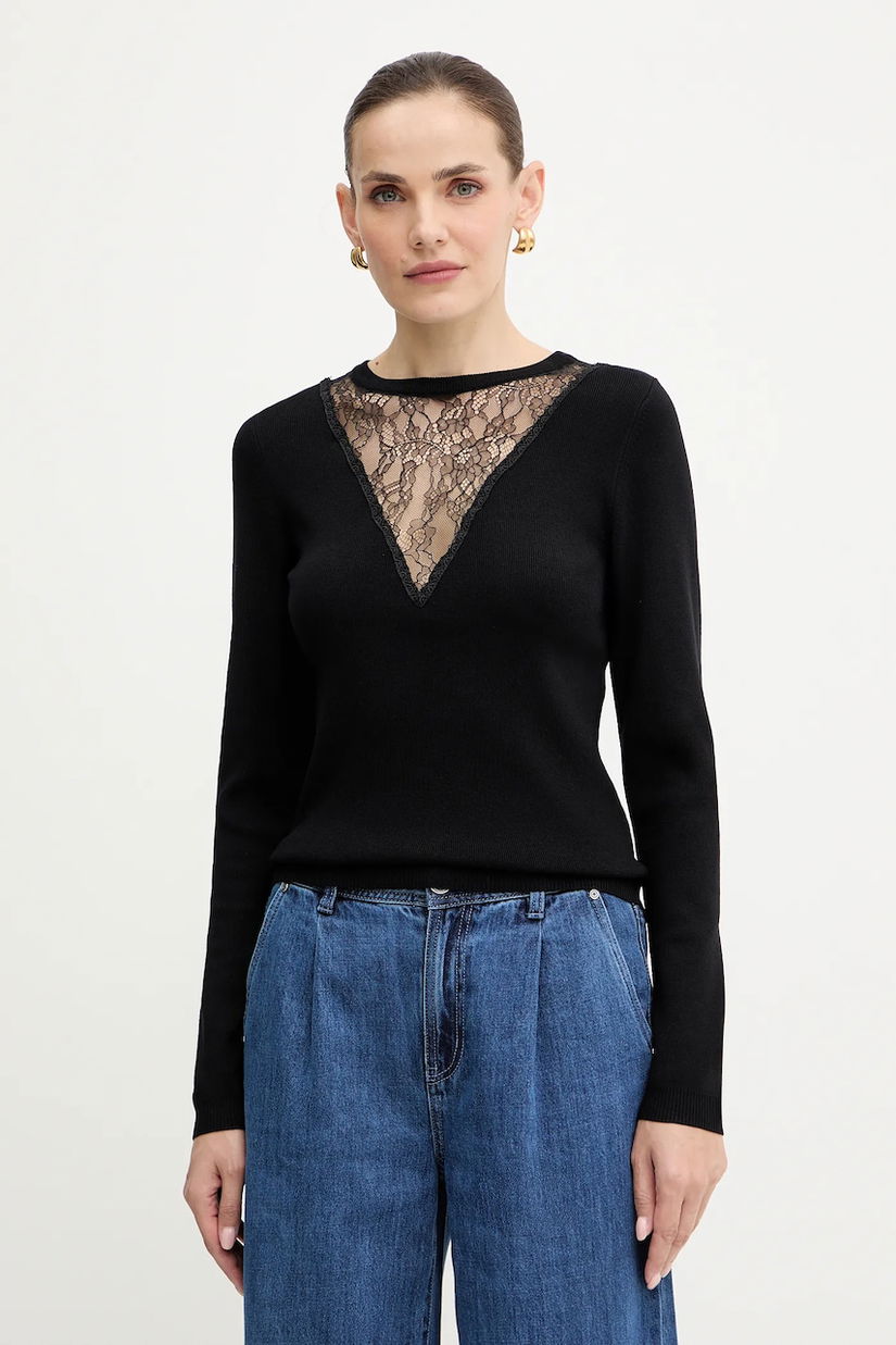 Morgan pulover culoarea negru, light, MCHANTI