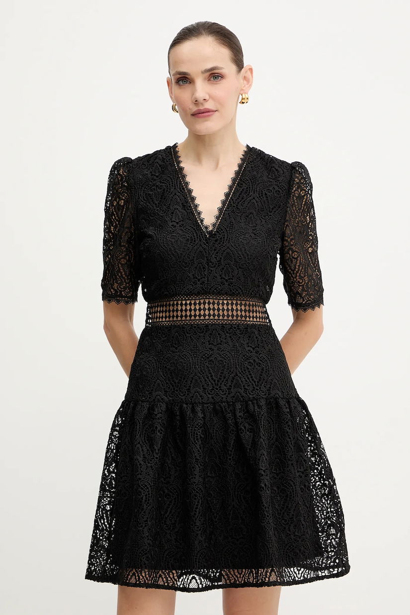 Morgan rochie culoarea negru, mini, evazați, RJULE