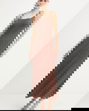 Morgan rochie culoarea maro, maxi, evazați, RMARMAI