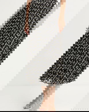 Morgan fustă culoarea negru, maxi, evazați, JPLISY2