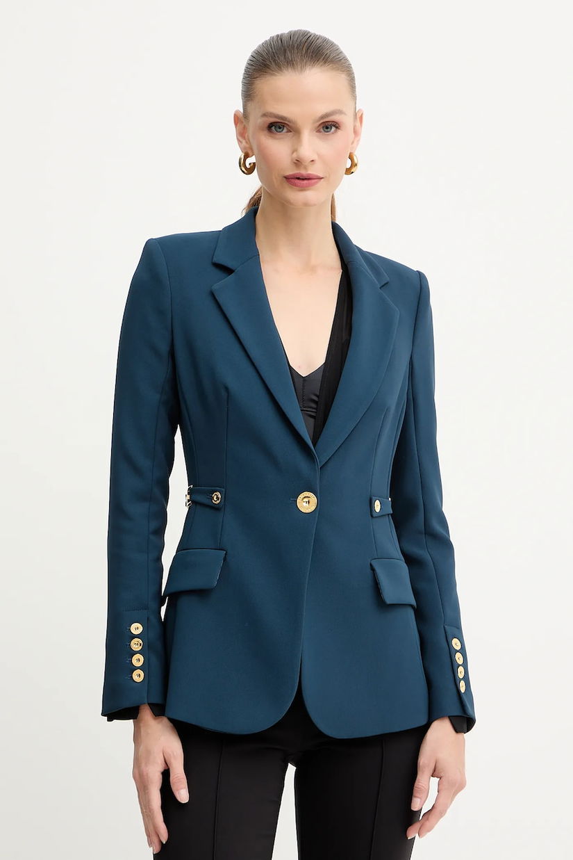 Elisabetta Franchi sacou culoarea bleumarin, un singur rând de nasturi, uni, GI17556E2