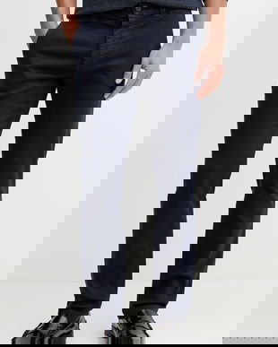 BOSS Orange pantaloni bluză bărbătească bleumarin, croită, 50547865