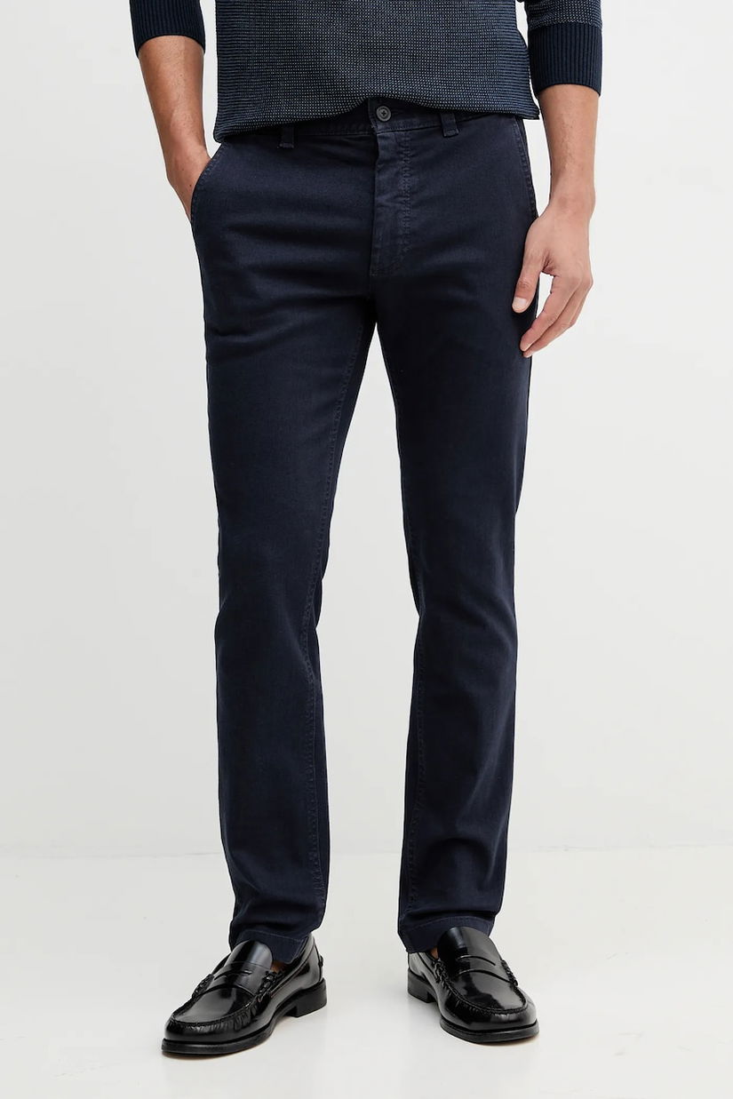 BOSS Orange pantaloni bluză bărbătească bleumarin, croită, 50547865