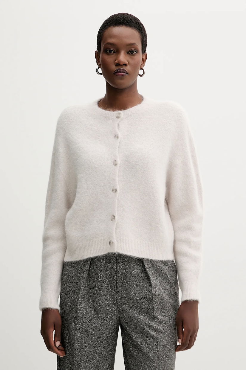 Marella cardigan cu alpaca culoare bej pentru femei 2523346072200