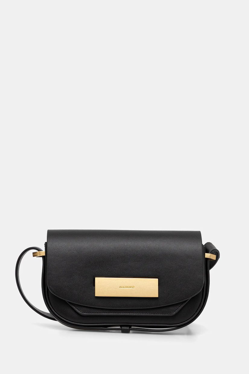AllSaints poșetă de piele ETTA culoarea negru, W294XD