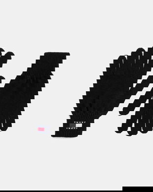 Tommy Jeans manusi de bumbac culoarea negru, AM0AM13680