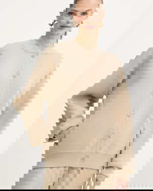 BOSS cardigan din lână culoarea bej, 50543544