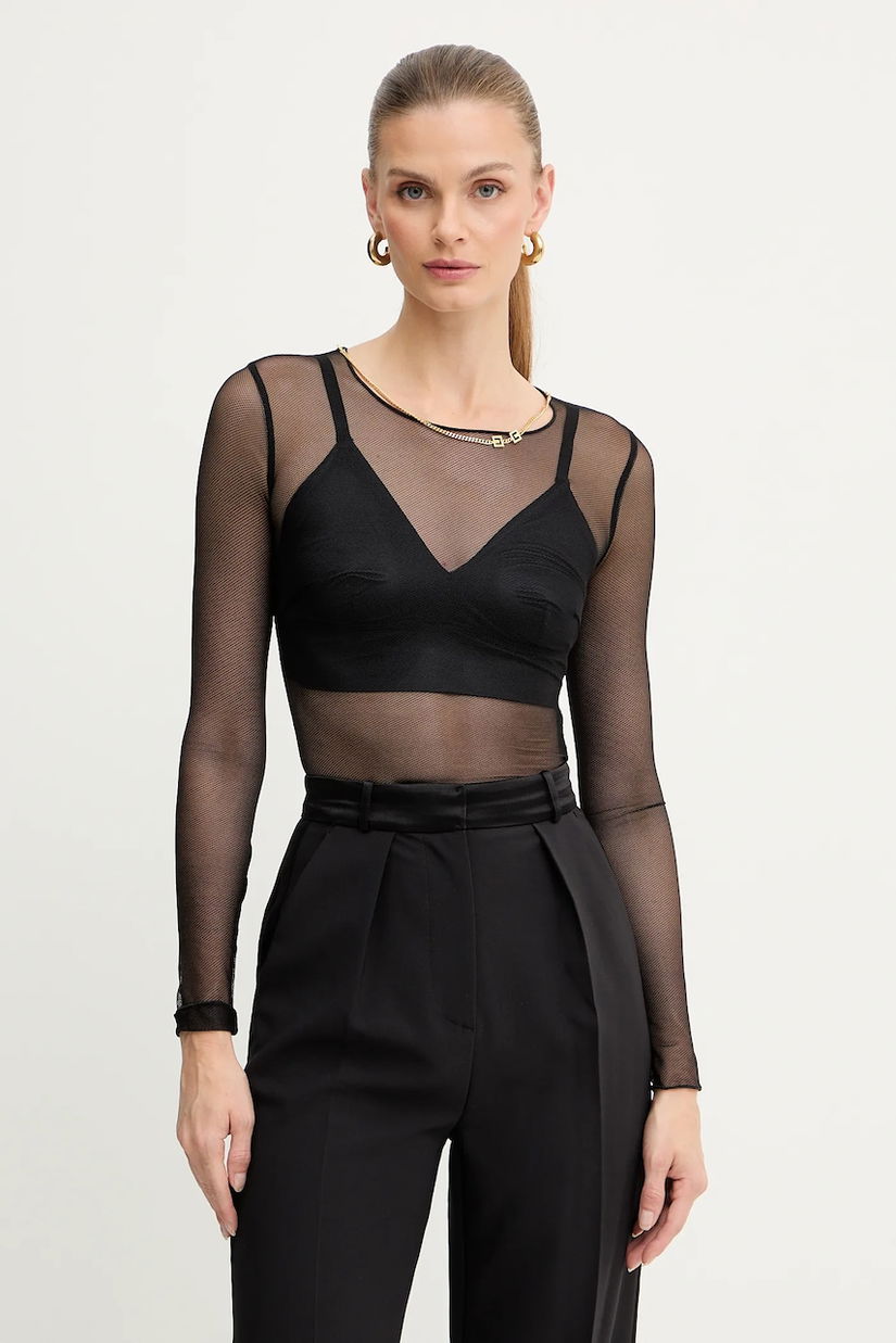 Elisabetta Franchi body culoarea negru, uni, BO01457E2