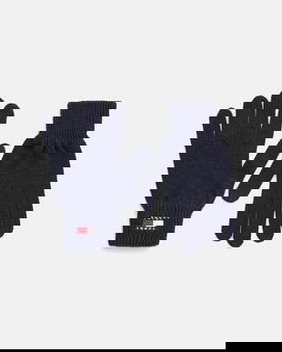 Tommy Jeans manusi de bumbac culoarea bleumarin, AM0AM13680