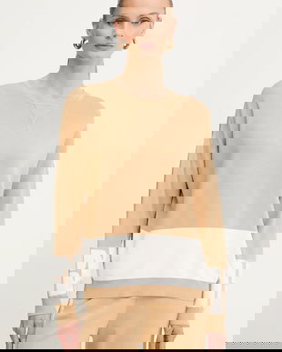 Elisabetta Franchi pulover culoarea bej, light, MK01S56E2