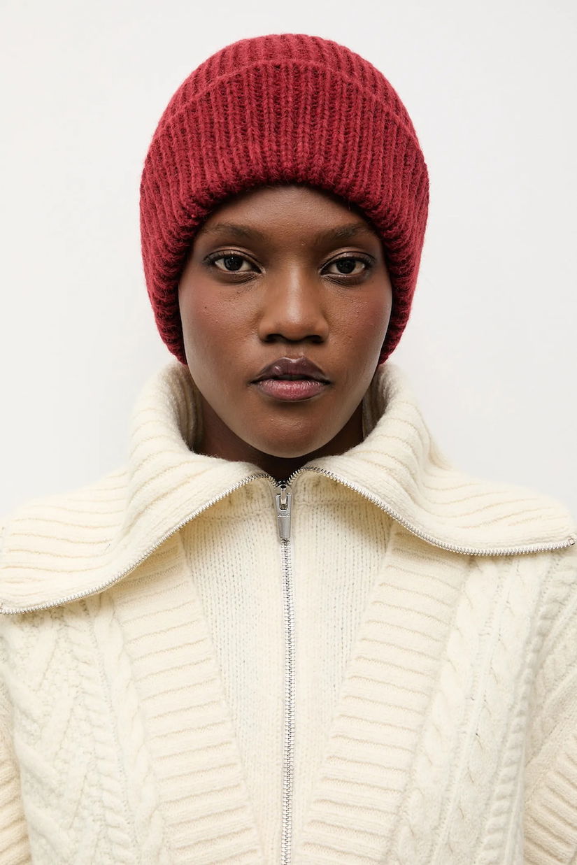 Answear.LAB caciula de lana culoarea rosu