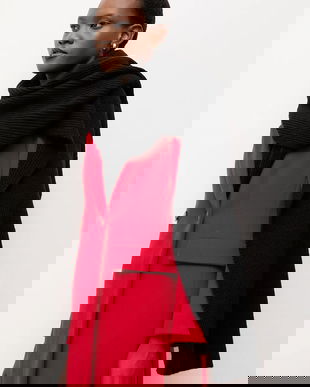 Answear.LAB esarfa de lana culoarea negru, neted