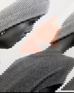 Answear.LAB caciula de lana culoarea gri