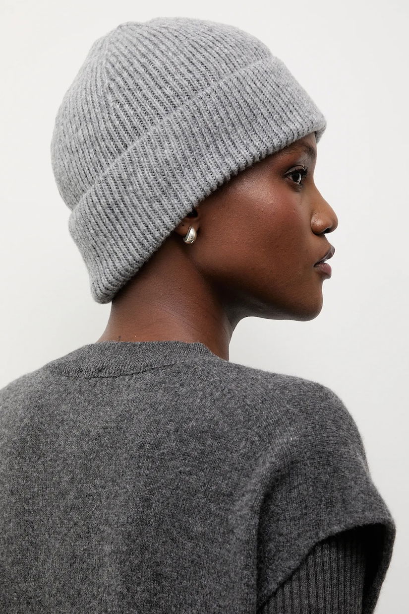 Answear.LAB caciula de lana culoarea gri
