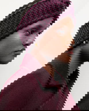 Answear.LAB bentiță de lână culoarea bordo